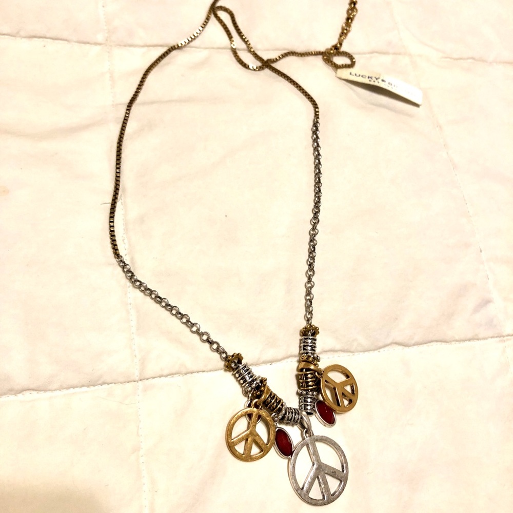 Peace Sign Boho Chain Necklace